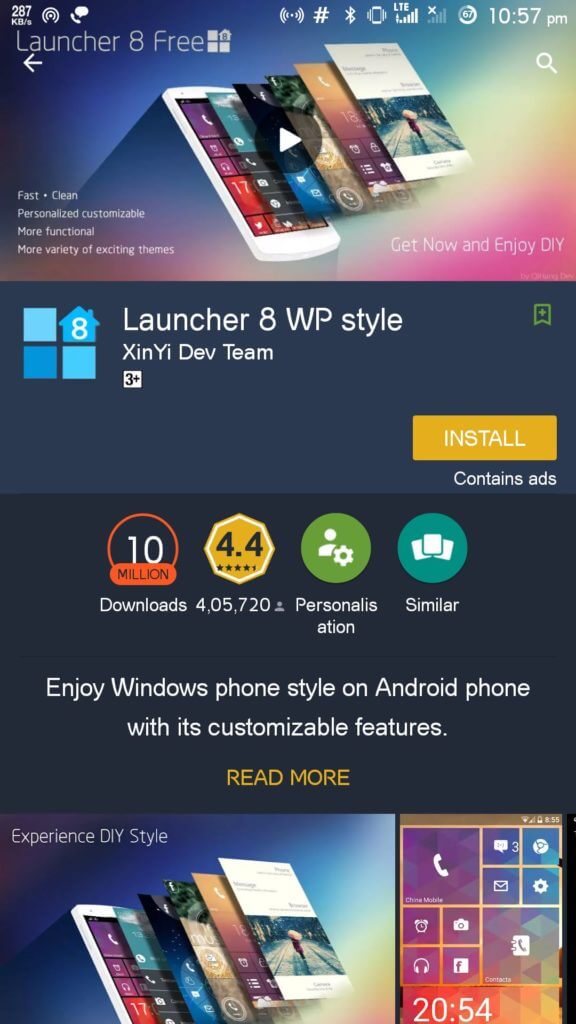 Transform Android Like Windows 8 Free Launcher 8 WP style